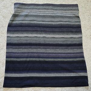 Roz & Ali Striped Midi Skirt Womens XL